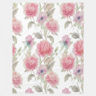 Pastel Petals Fleece Blanket