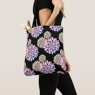 Pastel Petals Flower Pattern Tote Bag
