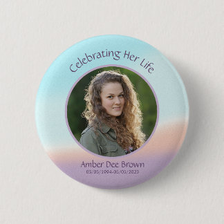 Pastel Photo Life Celebration 2 Inch Round Button