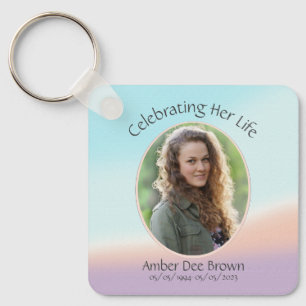 Pastel Photo Life Celebration Keychain