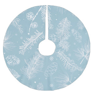 Pastel Pine Pattern Brushed Polyester Tree Skirt