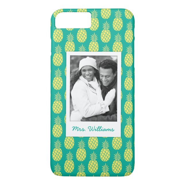 Pastel Pineapples | Add Your Photo & Name Case-Mate iPhone Case (Back)