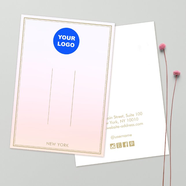 Pastel Pink Ajouter Logo Ombre Clip Display (Créateur téléchargé)