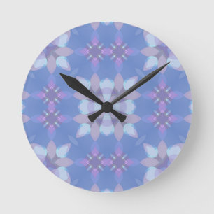Pastel Pink and Blue #3 Round Clock