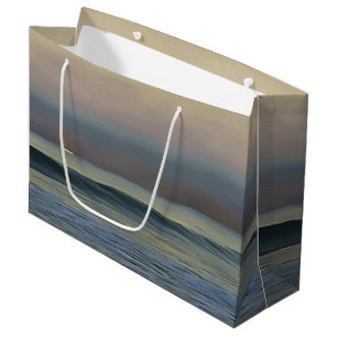 Pastel Pink and Blue Dalyan Beach Sunset  Large Gift Bag