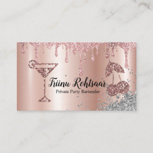 Pastel Pink and Gold Event Planner Balloon Artist Business Card