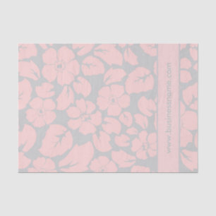 Pastel Pink and Grey Floral Custom Tissue Paper