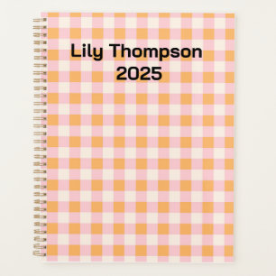 Pastel Pink and Orange Squares Planner 
