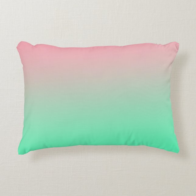 Pastel pink and pale green should always be seen  accent pillow (Front)