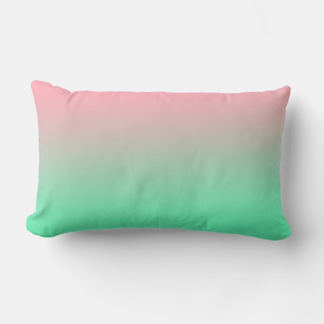 Pastel pink and pale green should always be seen  lumbar pillow (Front)