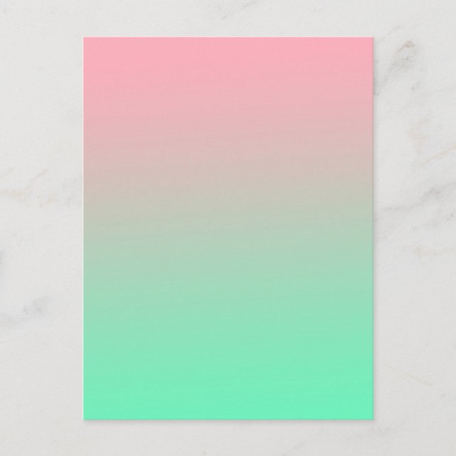 Pastel pink and pale green should always be seen  postcard (Front)