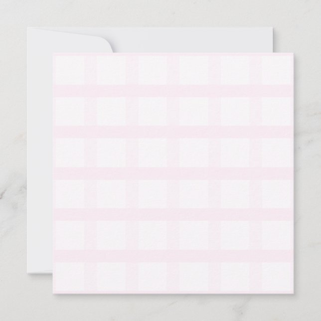Pastel Pink And Rose Quartz Pink Gingham Pattern Card (Front)