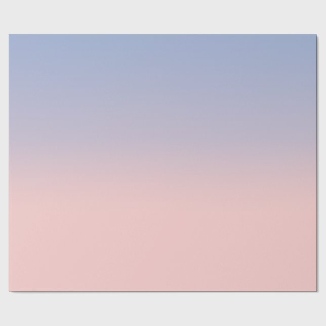 Pastel Pink and Sky Blue ombre Wrapping Paper (Seam)