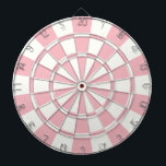 Pastel Pink And White Dartboard<br><div class="desc">Pastel Pink And White Dart Board</div>
