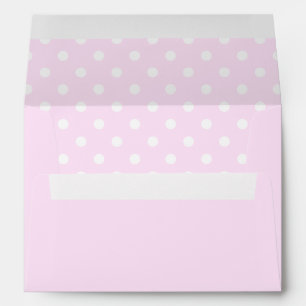 Pastel Pink and White Polka Dots Envelope