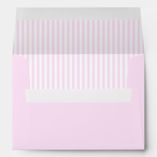 Pastel Pink and White Stripe Envelope (Back (Bottom))