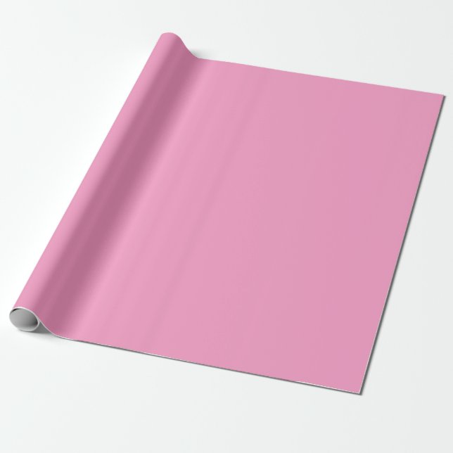 Pastel Pink Baby Girl Gift Wrapping Paper (Unrolled)