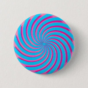 Pastel Pink Blue Abstract 2 Inch Round Button