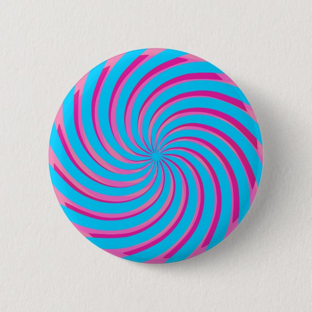 Pastel Pink Blue Abstract  2 Inch Round Button (Front)