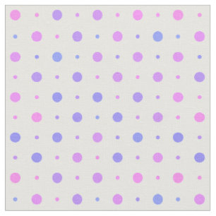 pastel pink, blue and purple polka dots fabric