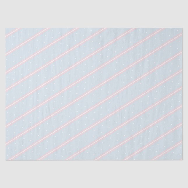Pastel Pink, Blue and White Tissue Paper (Front)