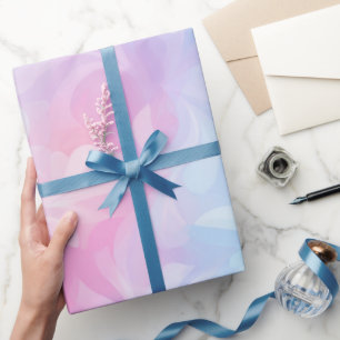 Pastel Pink Blue Dream Fade White Abstract Pattern Wrapping Paper