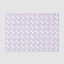Pastel Pink & Blue Geometric Stripes Tissue Paper