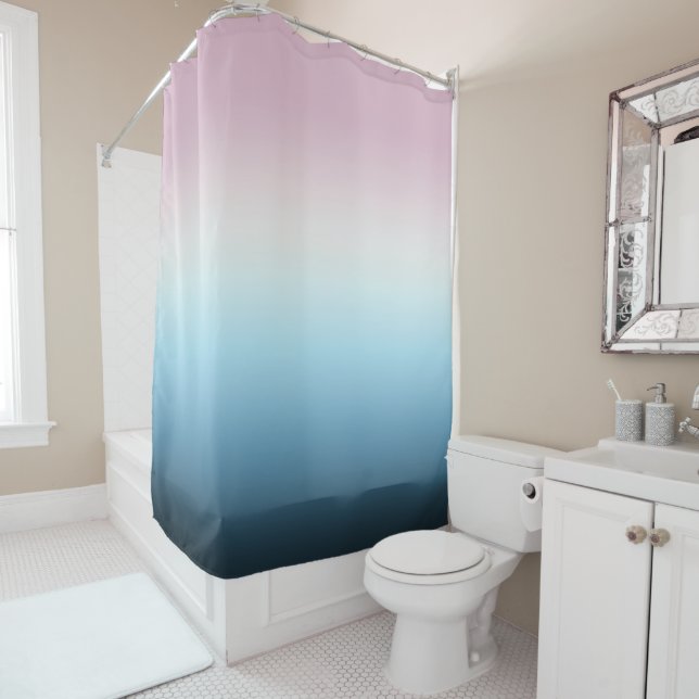 Pastel Pink & Blue Gradient Indigo Rose Ombre     (In Situ)