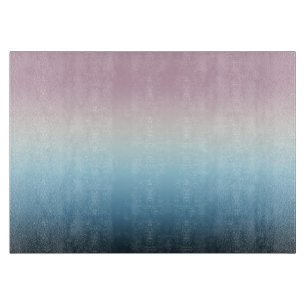 Pastel Pink & Blue Gradient Indigo Rose Ombre   Cutting Board