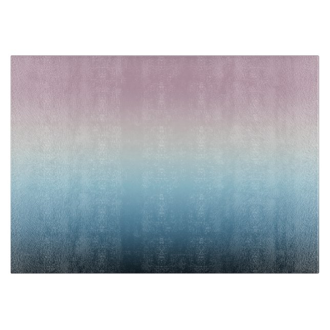 Pastel Pink & Blue Gradient Indigo Rose Ombre   Cutting Board (Front)