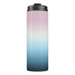 Pastel Pink & Blue Gradient Indigo Rose Ombre   Thermal Tumbler