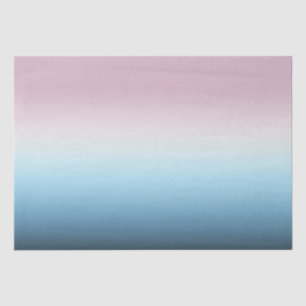 Pastel Pink & Blue Gradient Indigo Rose Ombre Tissue Paper