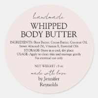 Pastel Pink Body Butter Organic Business Classic