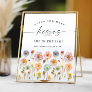 Pastel Pink Bohemian Wildflowers Bridal Shower Poster