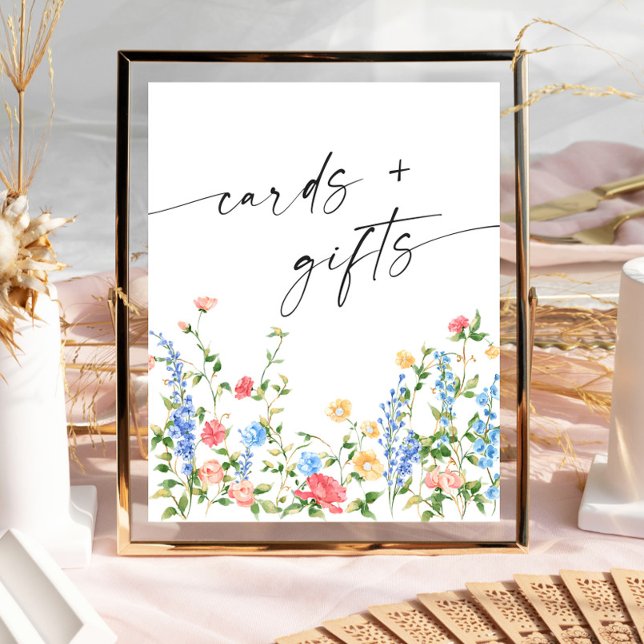 Pastel Pink Bohemian Wildflowers Cards and Gifts Poster (Creator Uploaded)