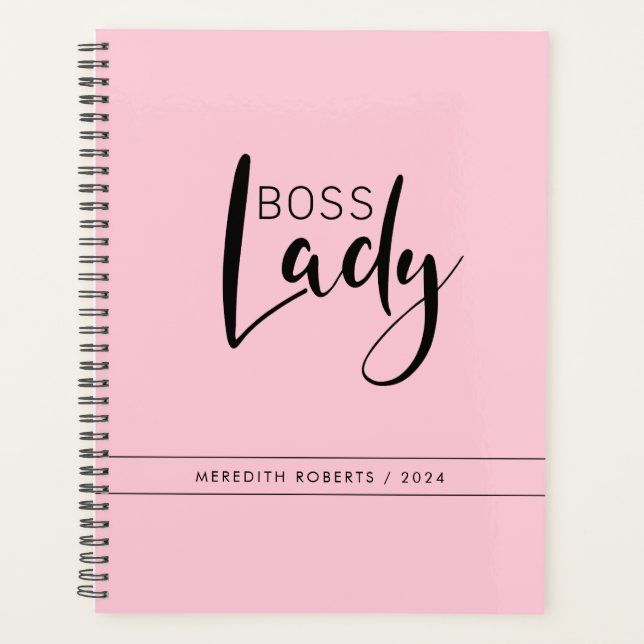 Pastel Pink Boss Lady Logo Personnalisé (Devant)