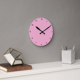 Pastel Pink  Button Round Clock