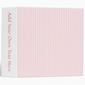 Pastel Pink Candy Stripes. Binder