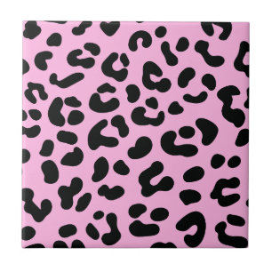 Pastel Pink Cheetah Print Tile