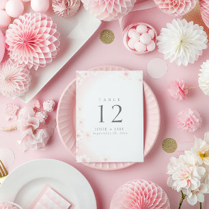 Pastel Pink Cherry Blossom mariage numéro de table