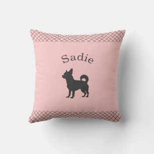Pastel Pink Chihuahua Personalized Matching Throw Pillow