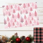Pastel Pink Christmas Tree Watercolor  Tissue Paper<br><div class="desc">This design may be personalized by choosing the Edit Design option. You may also transfer onto other items. Contact me at colorflowcreations@gmail.com or use the chat option at the top of the page if you wish to have this design on another product or need assistance. See more of my designs...</div>