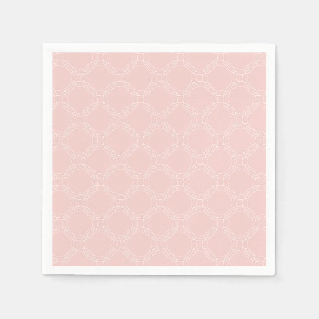 Pastel Pink Cirle Pattern Napkin (Front)
