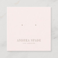 Pastel Pink Classic Jewellery Display Square Card