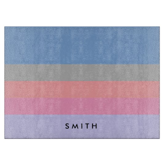 pastel pink coral grey blue purple colour block cutting board