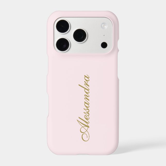 Pastel Pink Custom Gold Name Calligraphy Minimal (Back)