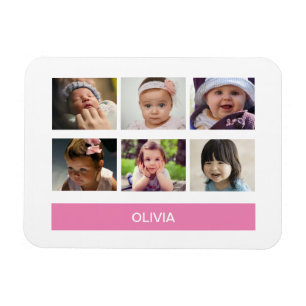 Pastel Pink Custom Photo – Personalized Magnet