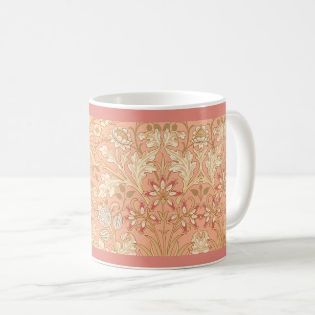 Pastel Pink Decorative Flowers  Coffee Mug (Front Right)