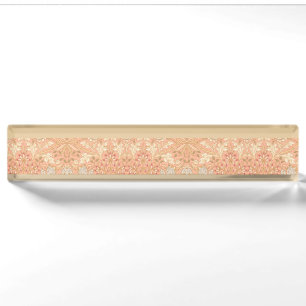 Pastel Pink Decorative Flowers  Nameplate