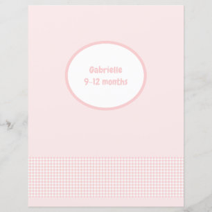 Pastel Pink Divider Page - Baby Photo Album Insert